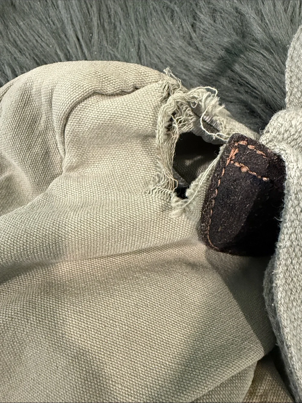 Brandy Melville khaki canvas mini backpack